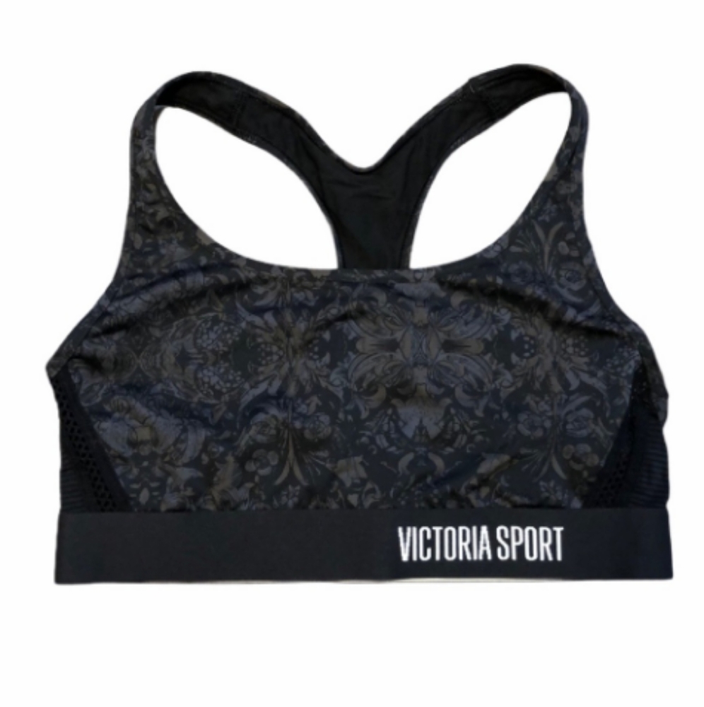 Victoria Sport Floral Racer Back Sports Bra-Sz M - Picture 2 of 6